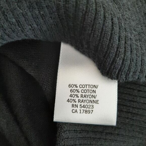 BANANA REPUBLIC Soft Cowl T-Neck Tank Top Fine Knit Black Sz S - Picture 9 of 9